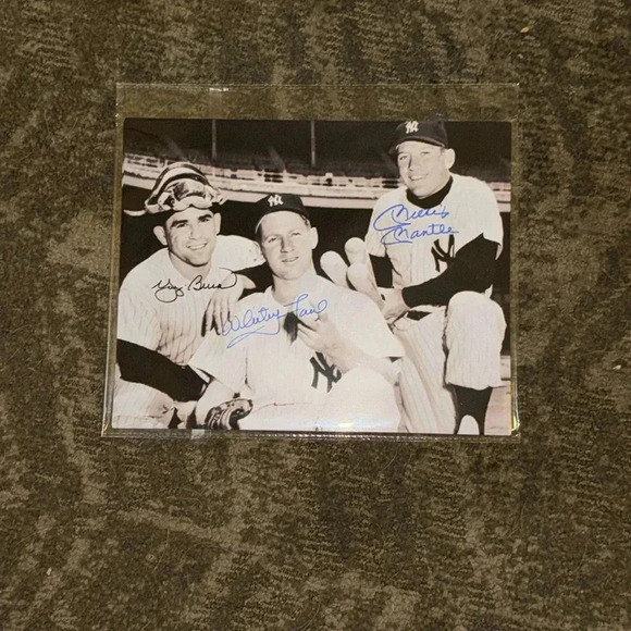 - Mickey Mantle yogi Berra Whitey Ford joe DiMaggio NY Yankee
